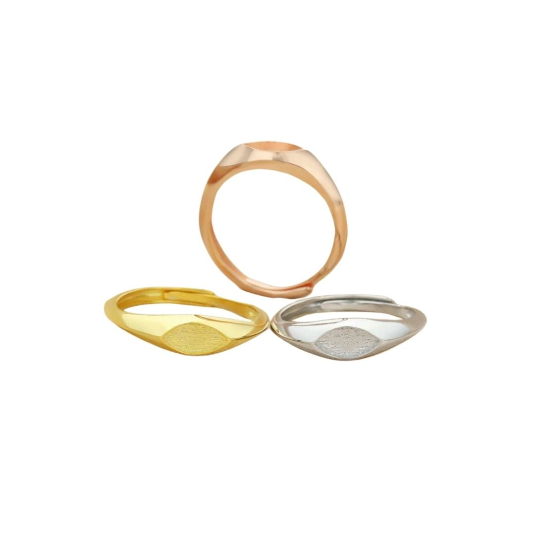 Unique Marquise pet memorial ring - horizontal marquise bezel